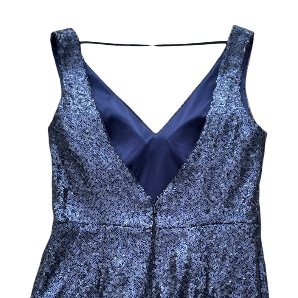MARCHESA NOTTE BRIDESMAID**Elegant Navy Sequin Evening Gown***US 6 $385 NWT - Picture 7 of 7